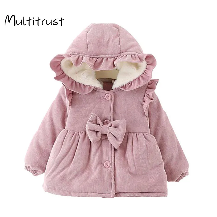 Детское зимнее пальто для девочек зимние теплые куртки милое детское с хлопковой
