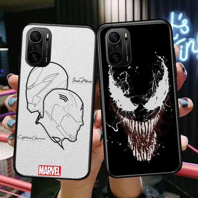 

Marvel Comics Phone Case For xiaomi redmi POCO F1 F2 F3 X3 Pro M3 9C 10T Lite NFC Black Cover Silicone Back Prett mi 10 ultra co