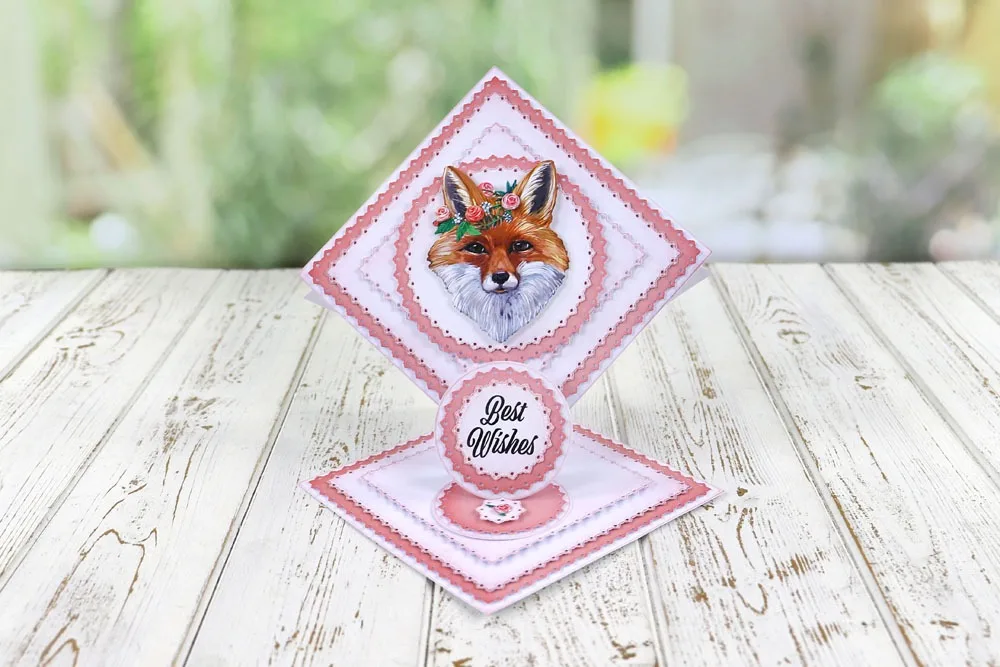 

Floral Fox Metal Cutting Dies Scrapbook Diary Decoration Stencil Embossing Template DIY Greeting Card Handmade 2021 New Arrive