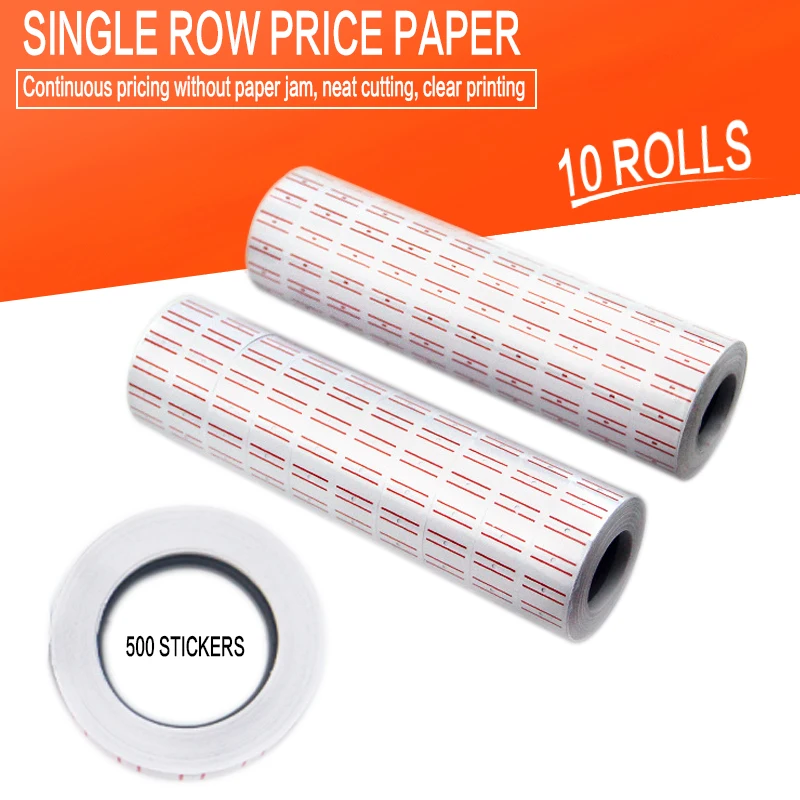 10 Rolls Price Label Single Line Tag Mark for MX-5500 Gun Labeller White 21mmX12mm Suitable grocery | Дом и сад