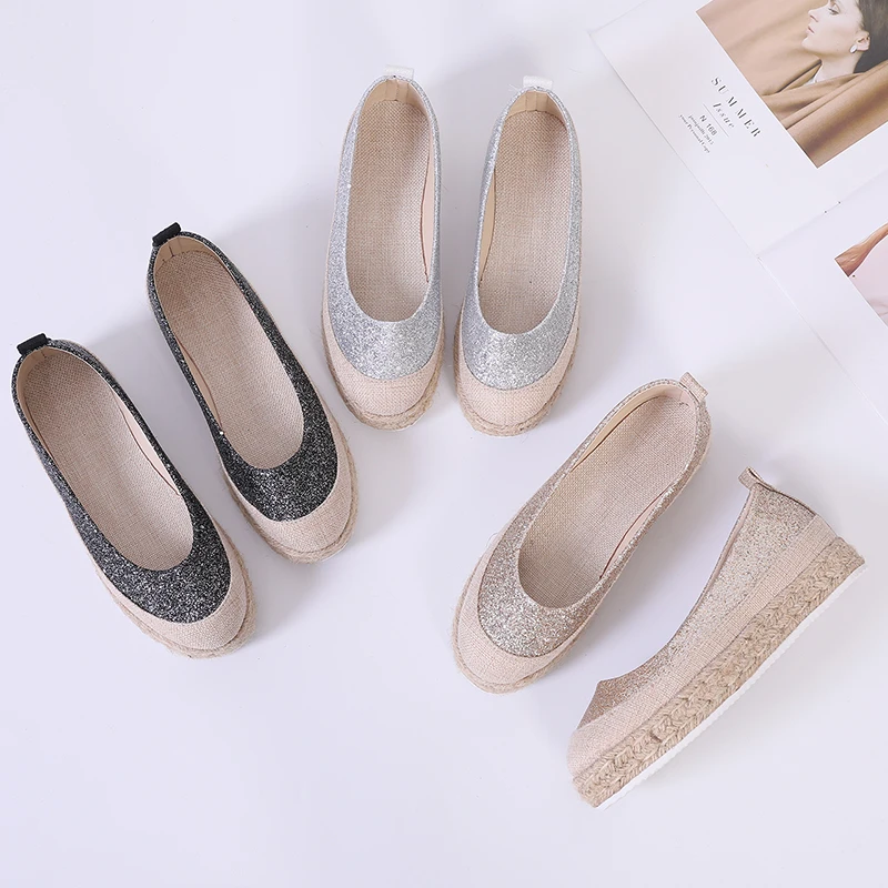 

Ladies Flat One-foot Single-shoe Straw Woven Shoes 2021 Women's Casual and Comfortable One-foot Lazy Shoes 35-43