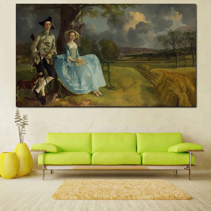 

Mr And Mrs Andrews Gainsborough Canvas Painting Print Living Room Home Decoration Modern Wall Art Oil Painting Posters Pictures