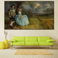 mr and mrs andrews gainsborough canvas painting print living room home decoration modern wall art oil painting posters pictures