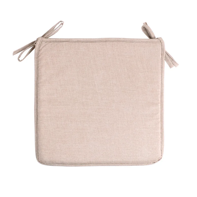 khaki strap 40x40 см подушка для сиденья Нескользящая квадратная однотонная мягкая удобная хлопковая подушка для сиденья ресторанная офисная Подушка для домашнего кресла - Цвет: khaki strap