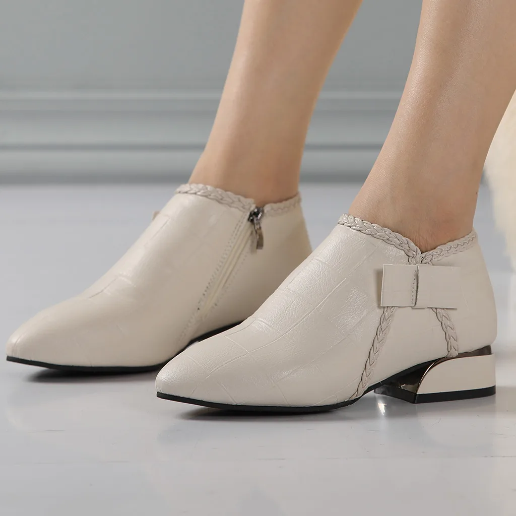 Женские ботильоны с острым носком модные классические черные повседневные