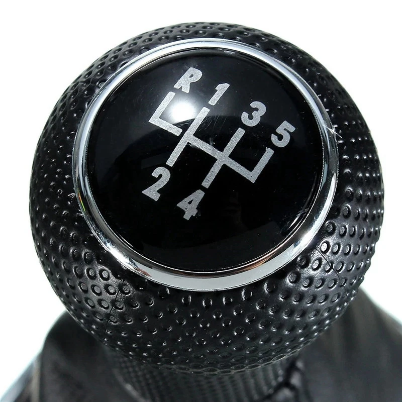 

5 Speed Gear Shift Knob Shifter Leather Lever Collar Lever Stick Gaiter Boot Cover for Mk4 Golf R32 1999-2005