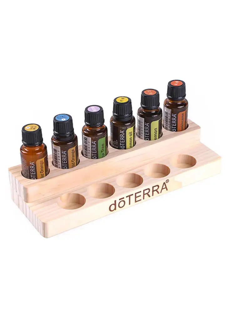 Деревянный стеллаж для хранения эфирных масел органайзер переноски