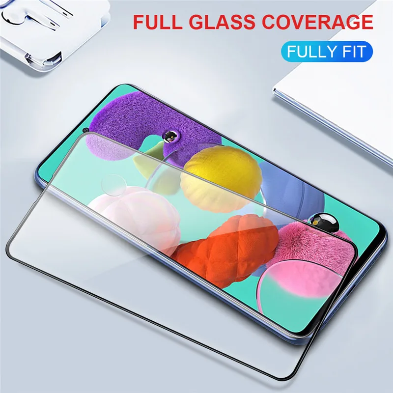 Изогнутое закаленное стекло 9D для Samsung Galaxy A51 A71 A70 A50 S A30S A70S A50S полная защита экрана