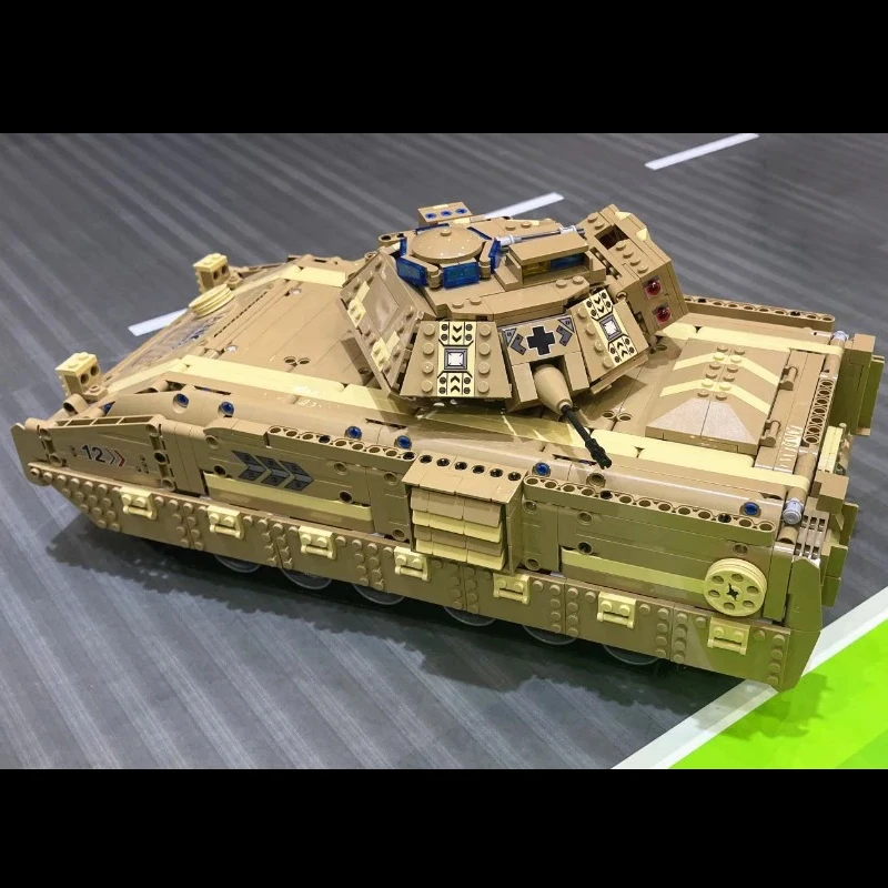 1763 шт RC военный M2A2 боевой танк строительные блоки приложение пульт