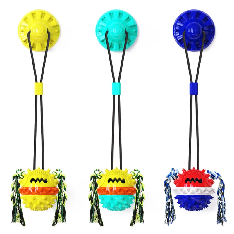 

Suction Cup Dog Tug Toy Pet Chew Toy Bite Resistant Ball Strong Suction Cup Dog Toys FOU99