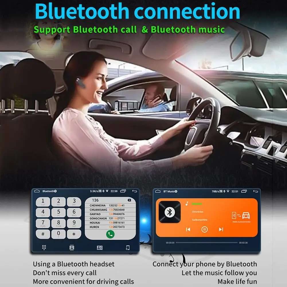 9-дюймовый автомобильный GPS-навигатор Wi-Fi Bluetooth радиоприемник Android 8 1 16G HD сенсорный