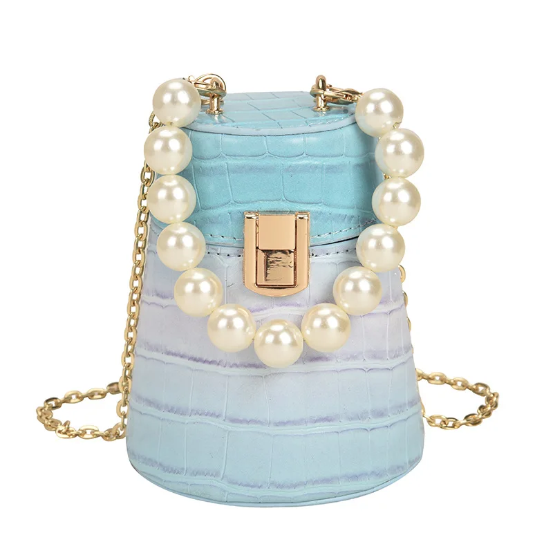 

Luxury Crocodile pattern Shoulder Bags for Women 2021 Fashion Pearl chain Female Bag Pu Leather Women's Brand Crossbody Handbags
