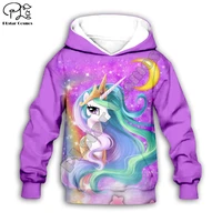 kid 3d print cartoon galaxy unicorn hoodies children baby long sleeve rainbow sweatshirt zipper coat boy girl tshirt pant shorts