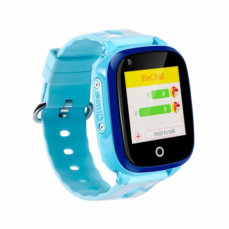 Синий 4G Smart Watch Kids GPS Tracker watches Waterproof IP67 video call Positioning Camera flashlight Children Smart GPS Watch DF33Z - Цвет: Синий
