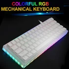 Игровая Механическая RGB-клавиатура, TYPE-C, 68 клавиш, USB 3,1, проводные клавиши с RGB-подсветкой