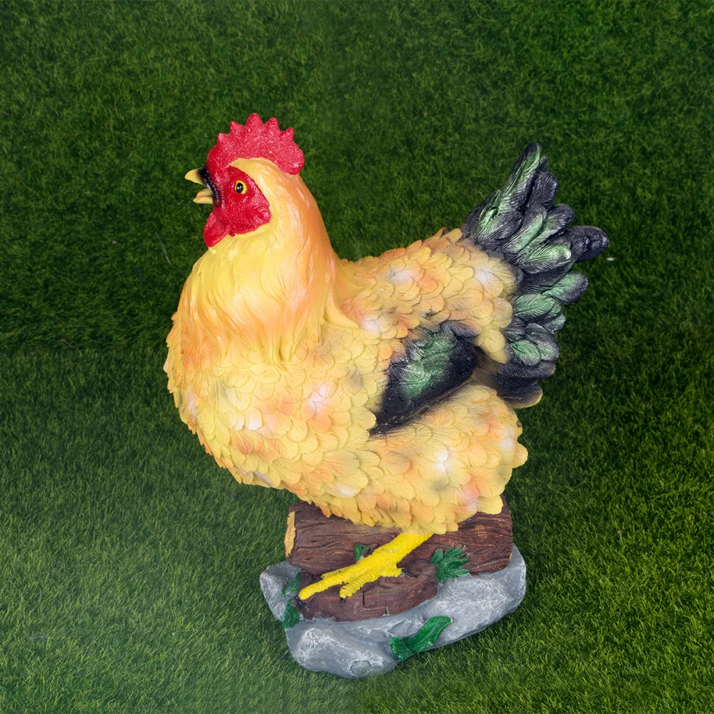 

1Pc Resin Small Hen Adornment Delicate Unique Poultry Animal Model Crafts Courtyard Garden Decoration