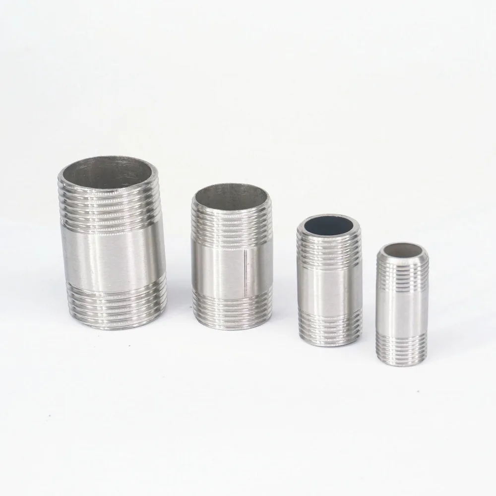 LOT2 1/" 1/2" 3/" BSPT мужской 304 из нержавеющей стали баррель ниппель фитинг соединитель муфта