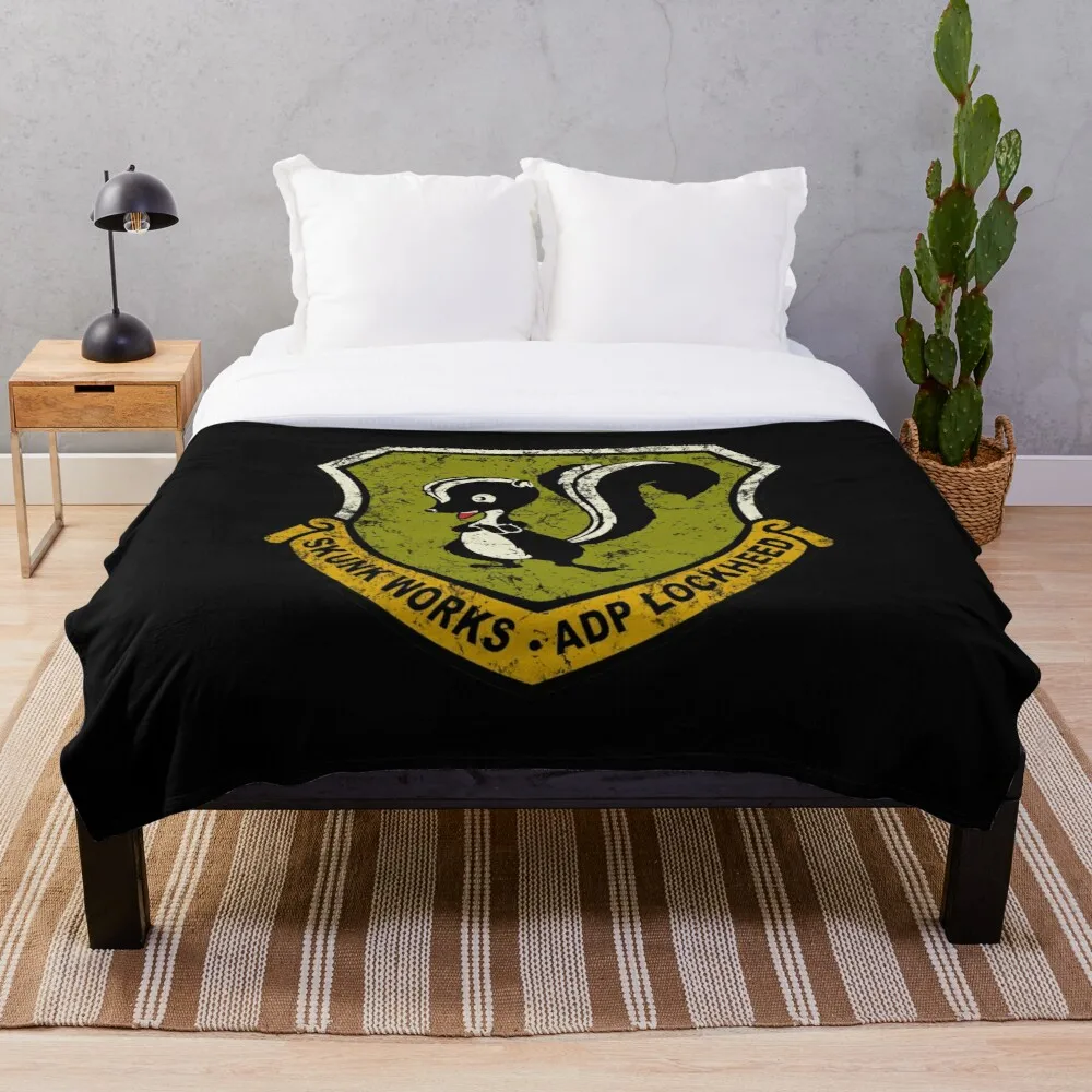 Lockheed Martin Skunk винтажное одеяло с логотипом шерстяное Фланелевое плюшевое