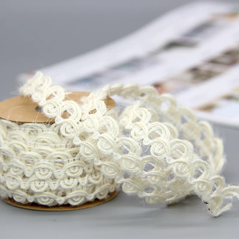 Джутовые ленты из натурального белого джута 10 метров/рулон шитье для рукоделия