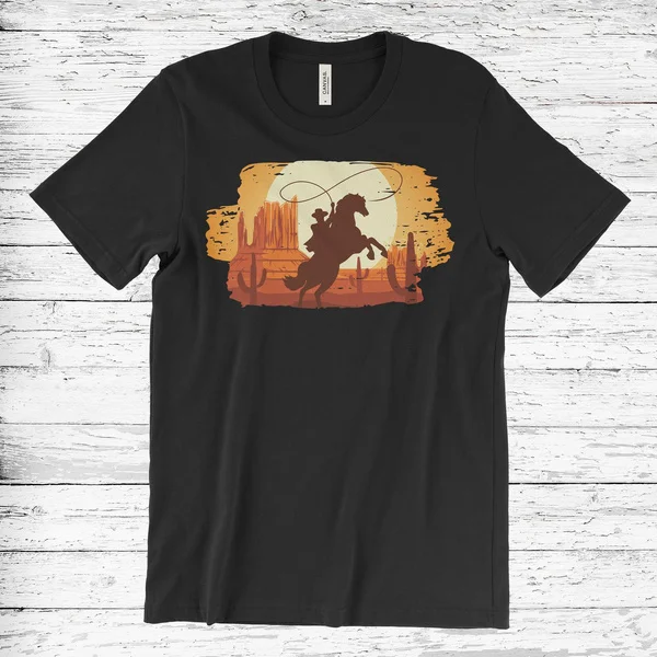 

Western Horse Riding Rodeo Country Cowboy Vintage Retro Gifts T-Shirt, Horse Rider Birthday Present, Cowboys Cowgirls C