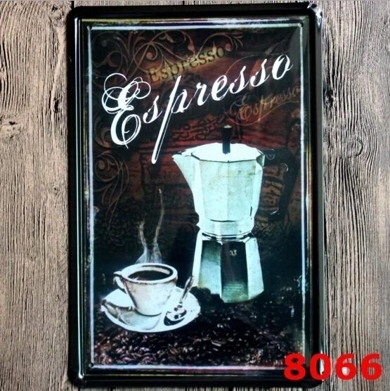 

Vintage Tin Sign Wall Decor Retro Metal Art Bar Pub Poster Coffee Espresso 20x30CM(Visit Our Store, More Products!!!)