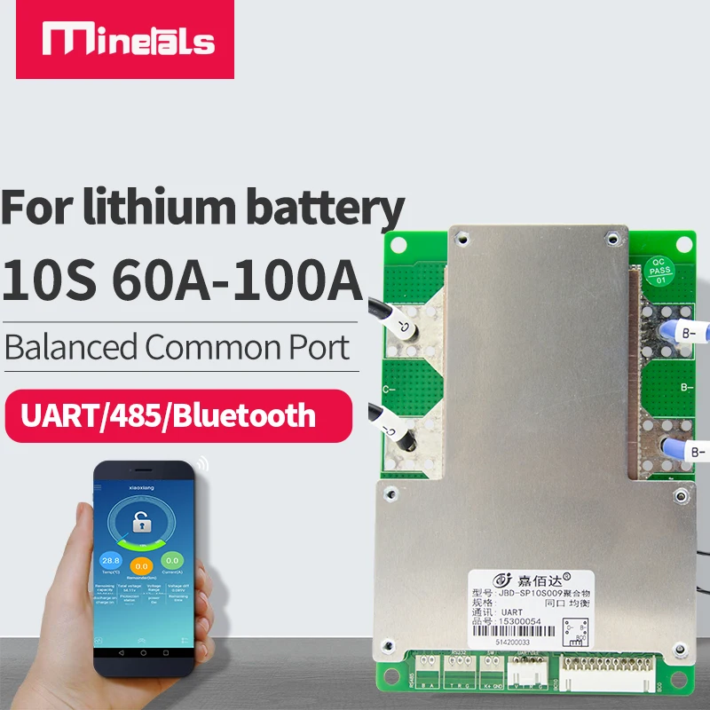 10S 36V литиевые BMS 60a 80a 100a ternary Bluetooth RS485 связь с ПК инвертором Сохраненная энергия APP