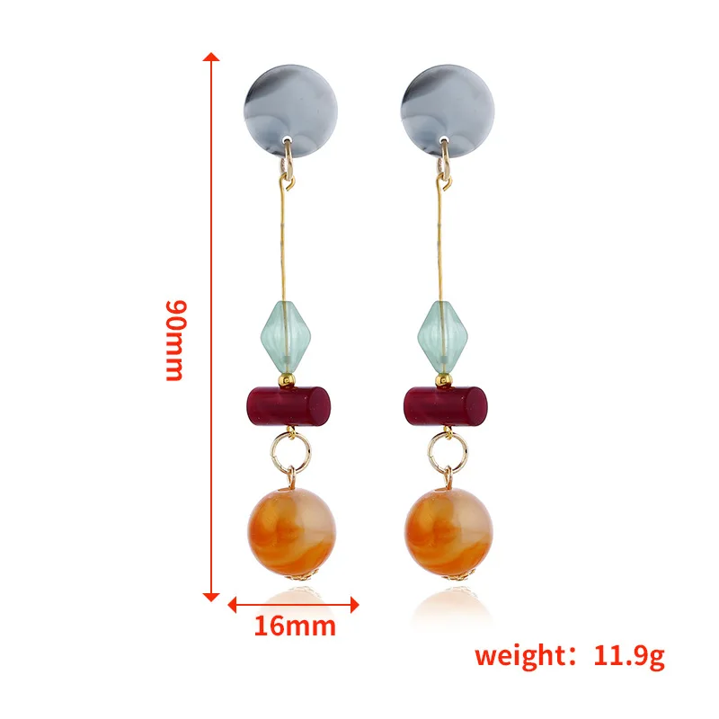 Серьги-гвоздики Donggate из Южной Кореи новые яркие акриловые серьги-шарики в стиле