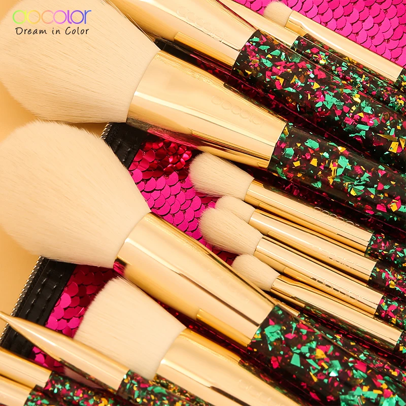 Docolor 14 шт. рождественские кисти для макияжа профессиональный набор кисточек