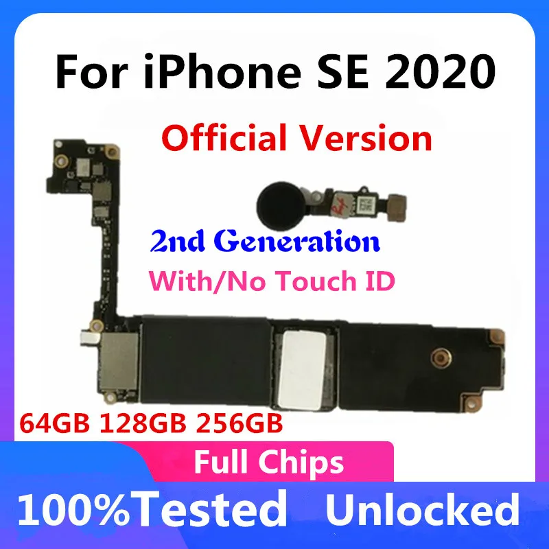 Разблокированная материнская плата для iPhone SE 2020 с/без Touch ID оригинальная