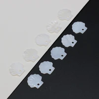 10pcs natural freshwater white shell tree shape shell beads for jewelry making bracelet necklace accessories women gift 13x13mm