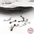 Женские серьги-гвоздики La Monada, из стерлингового серебра 925 пробы, минималистичные, с шариком, корейские, серебряные, 925
