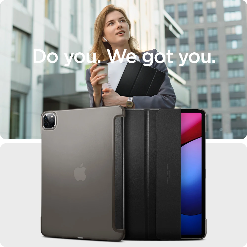 Складной Смарт-Чехол Spigen для iPad Pro 12 9 дюйма (2022/2021) мягкий гладкий Чехол из