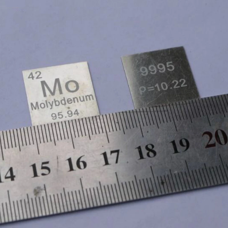 

Periodic Table Type Metal Molybdenum Sheet 99.95% Pure Size 0.5*20*20mm Weight about 2.04 G