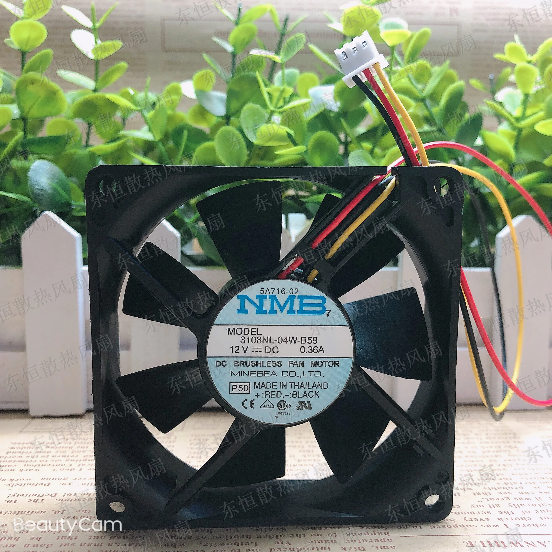 NMB-MAT 3108NL-04W-B59 P50 DC 12V 0.36A 80x80x20 мм 3-проводной Вентилятор охлаждения сервера