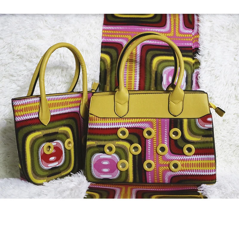 Высокое качество африканская мода Набор сумок энакра подходящая восковая ткань