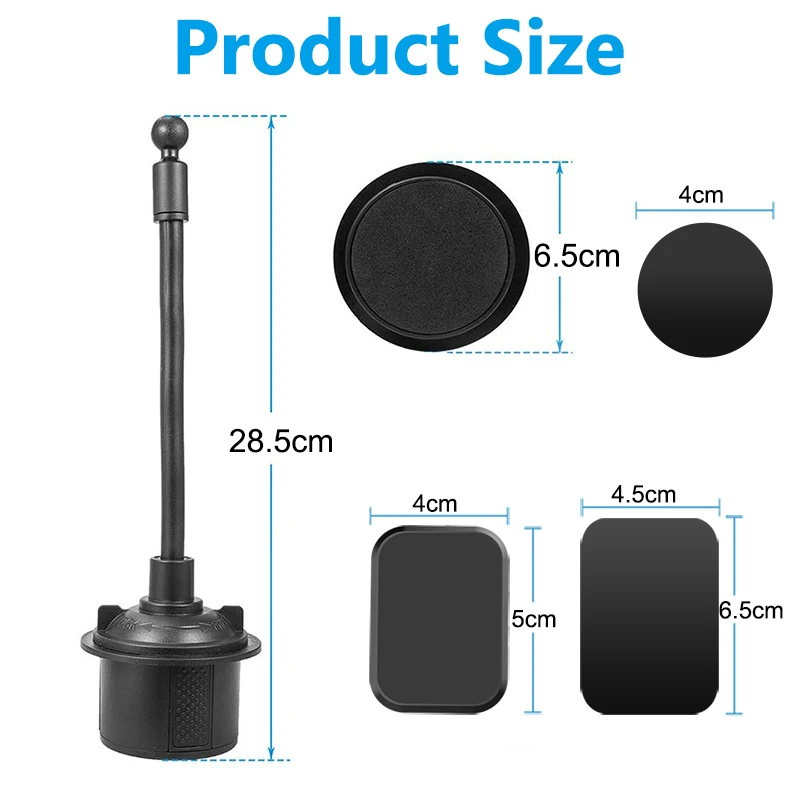 Universal Magnetic Car Cup Holder MountGoose neck Car Cup Holder Magnetic Cradle Mount  For iPhone 7 8 11 XS Note 9/ S10+ xiaomi