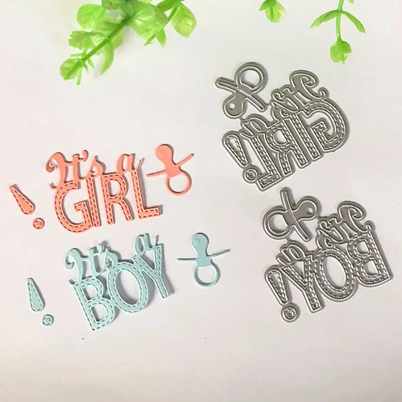 Углеродистая сталь &quotIt's a boy!" Детские трафареты для душа штамповки тиснение