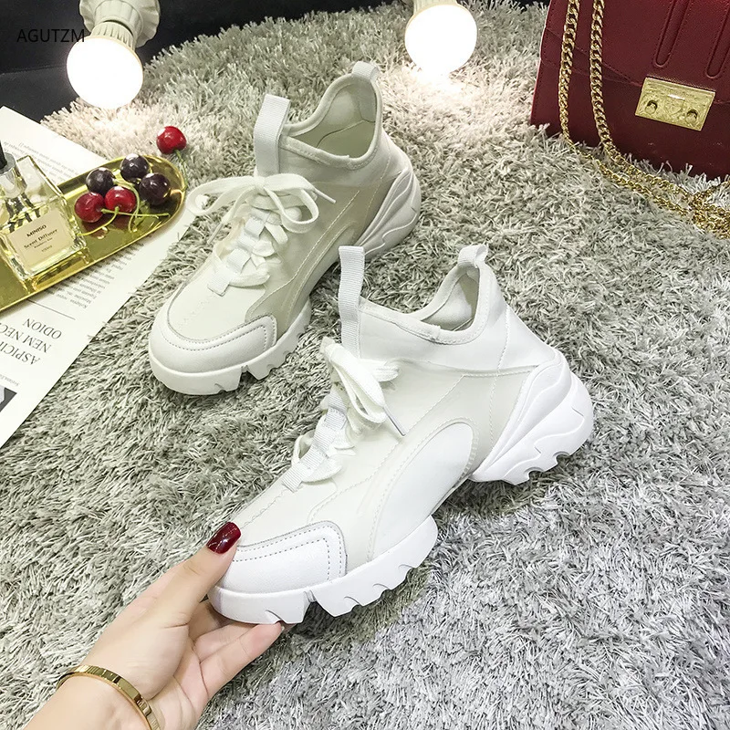 

Fashion Shoes For Women Lace-up Comfortable Casual Shoes Woman Vulcanized Shoes Zapatillas Mujer 2019 Women Sneakers z298