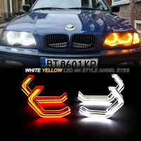 1set white yellow crystal led m4 angel eyes halor headlights for bmw x3 x5 x6 e46 cabrio f10 f11 f13 f18 f22 f25 e81 e82 e83 e87