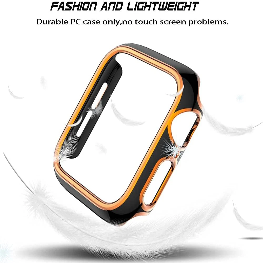 Protective Shell Frame for Apple Watch Series 6/5/4SE 44mm PC Hard Cover Bumper for iWatch 3 2 42mm 40mm 38mm Case Accessories