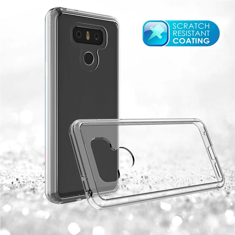 

Hybrid Shockproof Cover Air Cushion Frame Case For LG G6 5.7inch G6+ Acrylic Crystal Clear Back Shell Scratch Resistant Coating
