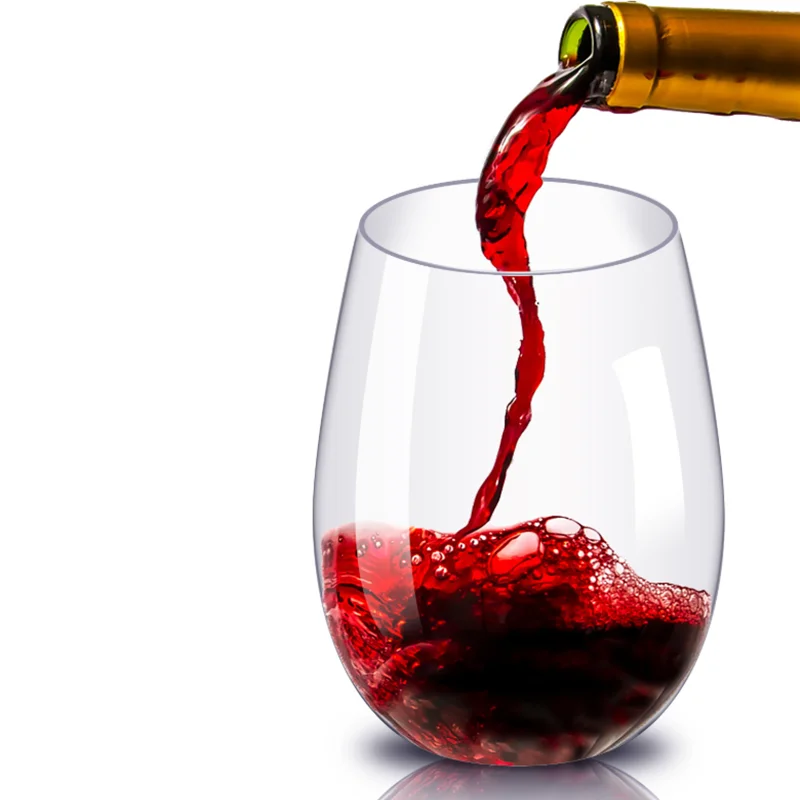 

2Pcs/Set Shatterproof Plastic Wine Glass Unbreakable PCTG Red Wine Tumbler Milk Cups Reusable Fruit Juice Beer Mug Drinkware
