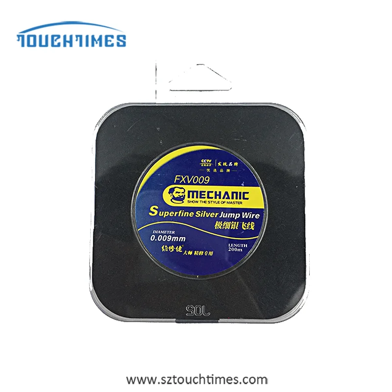 

Mechanic FXV009 0.009mm 200M Superfine Silver Jump Wire Ultra Fine Fly Line For iPhone Fingerprint Mainboard Chip Repair