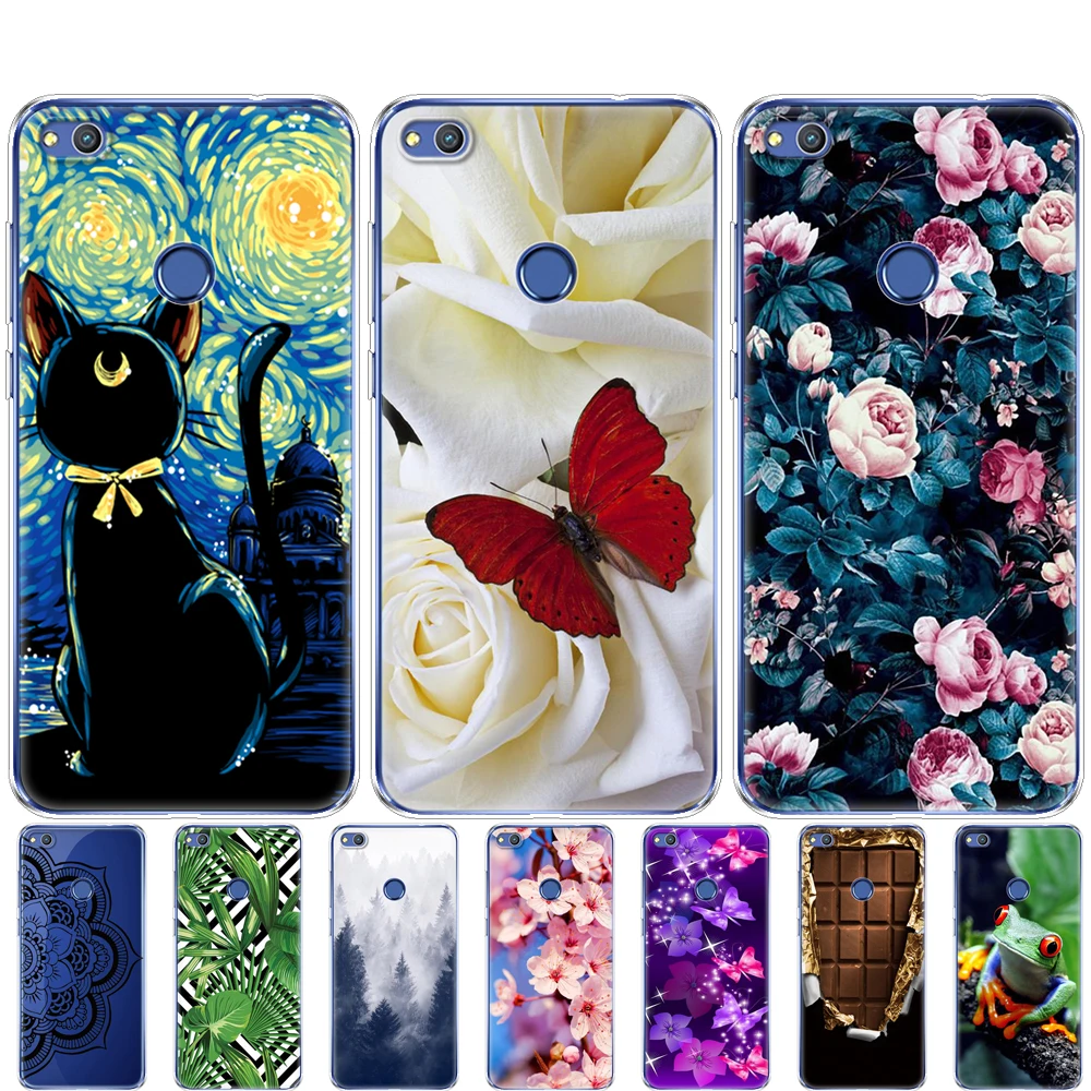 Чехол для телефона huawei P9 LITE 2017 P8 Мягкая силиконовая задняя крышка из ТПУ 360