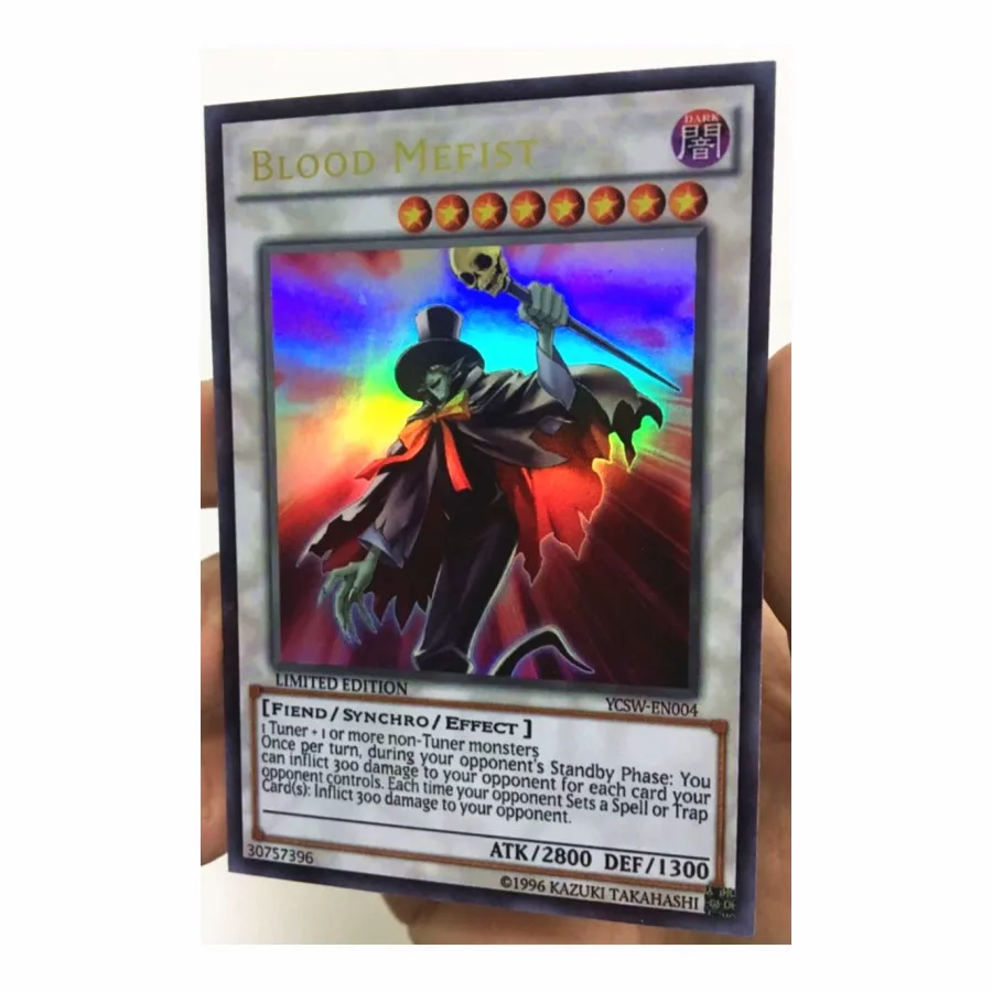 Yu Gi Oh Blood Mefist YCSW World Congress 2011 приз английские игрушки DIY Хобби Коллекционные
