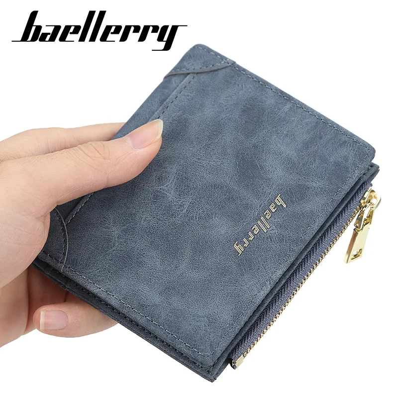 

Baellerry Male Short Vertical Fashion Wallet Large-capacity Multi-card Site Zipper Coin Pocket Leather Casual Men Money Purse