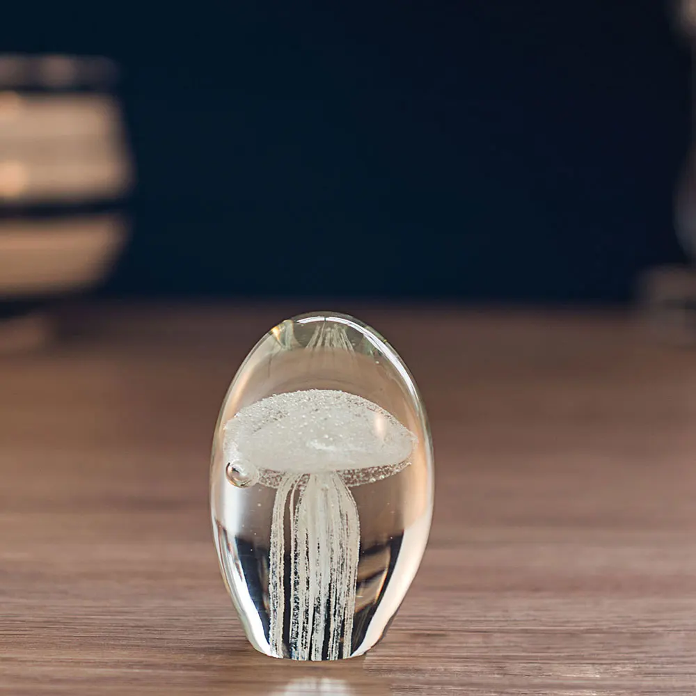 Хрустальные Фигурки медузы миниатюры пресс-папье украшение для стола подарок на