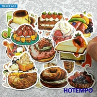33pcs cute yummy dessert sweets drinks travel mini diary stickers for stationery scrapbook mobile phone laptop art decal sticker