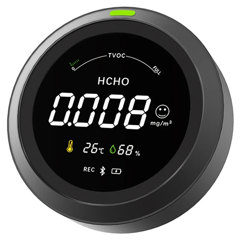 

Air Quality Tester BT Formaldehyde Detector PTH- High Sensitive Poisoning Alarm Detector Air Quality Monitor