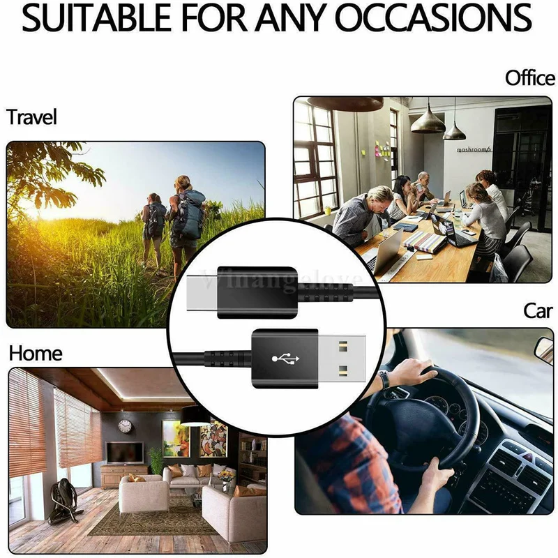 Фото 200 шт. 1 2 м USB C кабель 4 фута Быстрая зарядка usb шнур зарядное устройство для Samsung Galaxy 200 шт. 1 2 м USB C кабель 4 фута Быстрая зарядка usb шнур зарядное устройство для Samsung Galaxy